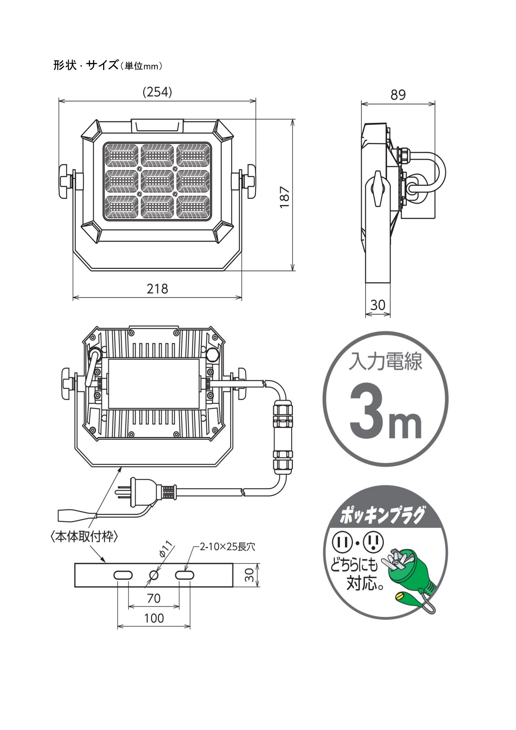 ミニLED投光器